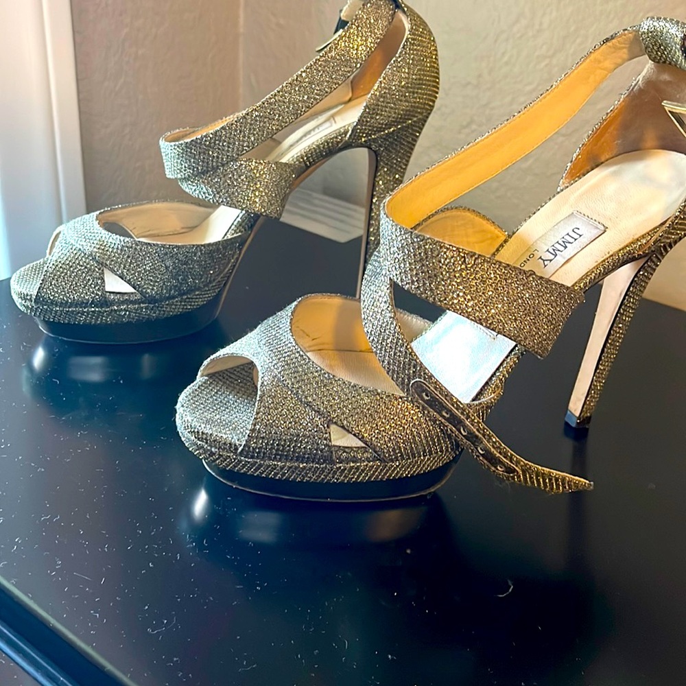 Gold jimmy choo sandals